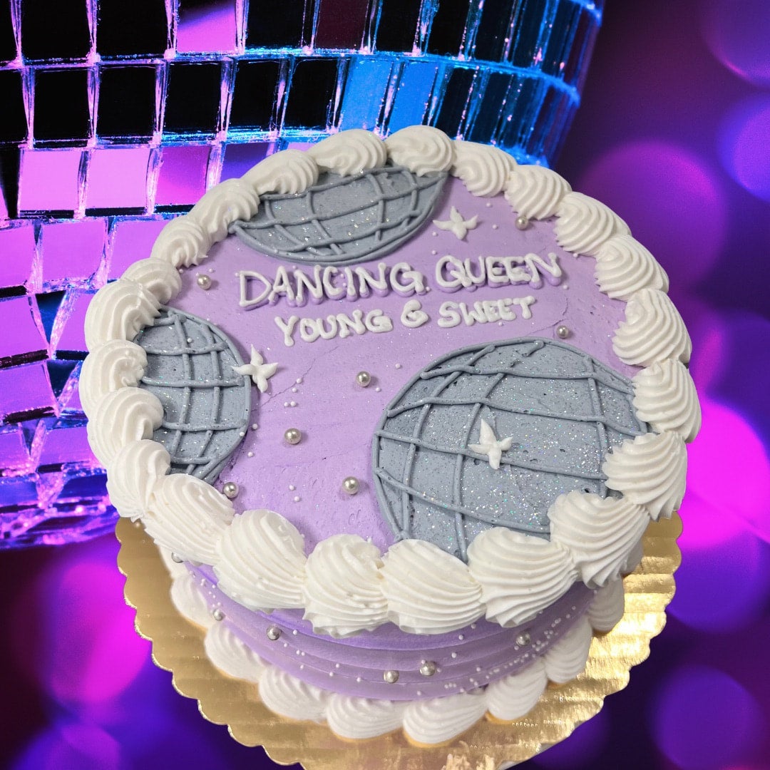 Dancing Queen disco theme signature cake | Tamara's the Cake Guru